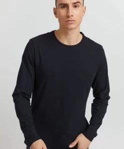 Blend Black Twin Pack Long Sleeve Stretch Crewneck T-Shirt