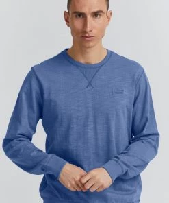 Blend Blue Lightweight Summer Burnout Sweatshirt