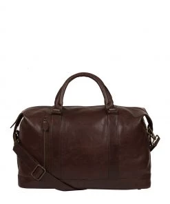 Conkca Rivellino Leather Holdall Dark Brown