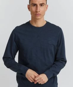 Blend Navy Lightweight Summer Burnout Sweatshirt