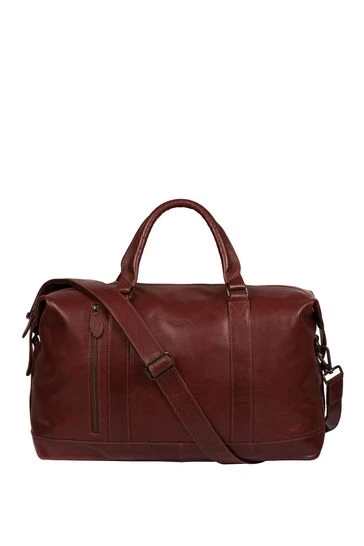 Conkca Rivellino Leather Holdall Dark Brown - Image 8