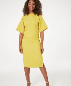 Closet Yellow London Kimono Midi Dress