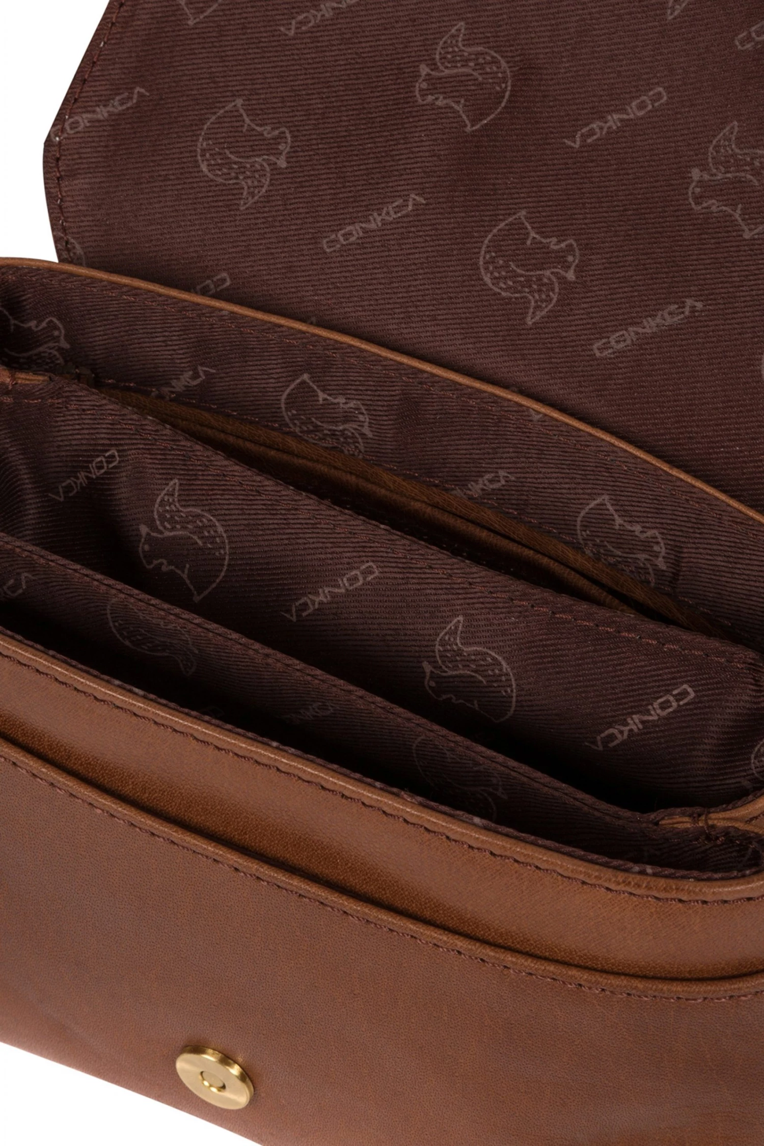 Conkca Marta Leather Cross-Body Bag Chilli Pepper Red - Image 3