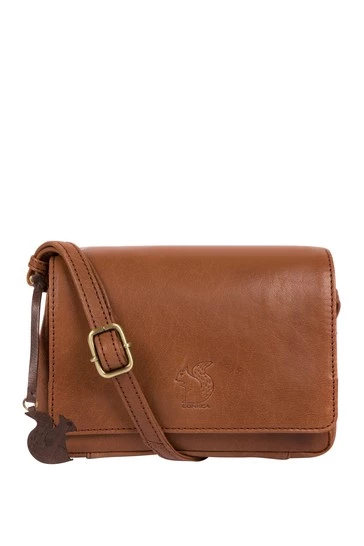 Conkca Marta Leather Cross-Body Bag Chilli Pepper Red - Image 6