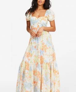 Billabong Clothing White Multi Maxi Dress