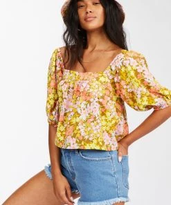 Billabong Clothing Moss Green Crop Top