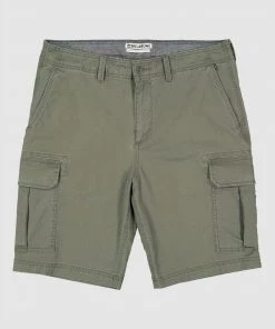 Billabong Clothing Cream Military Cargo Shorts