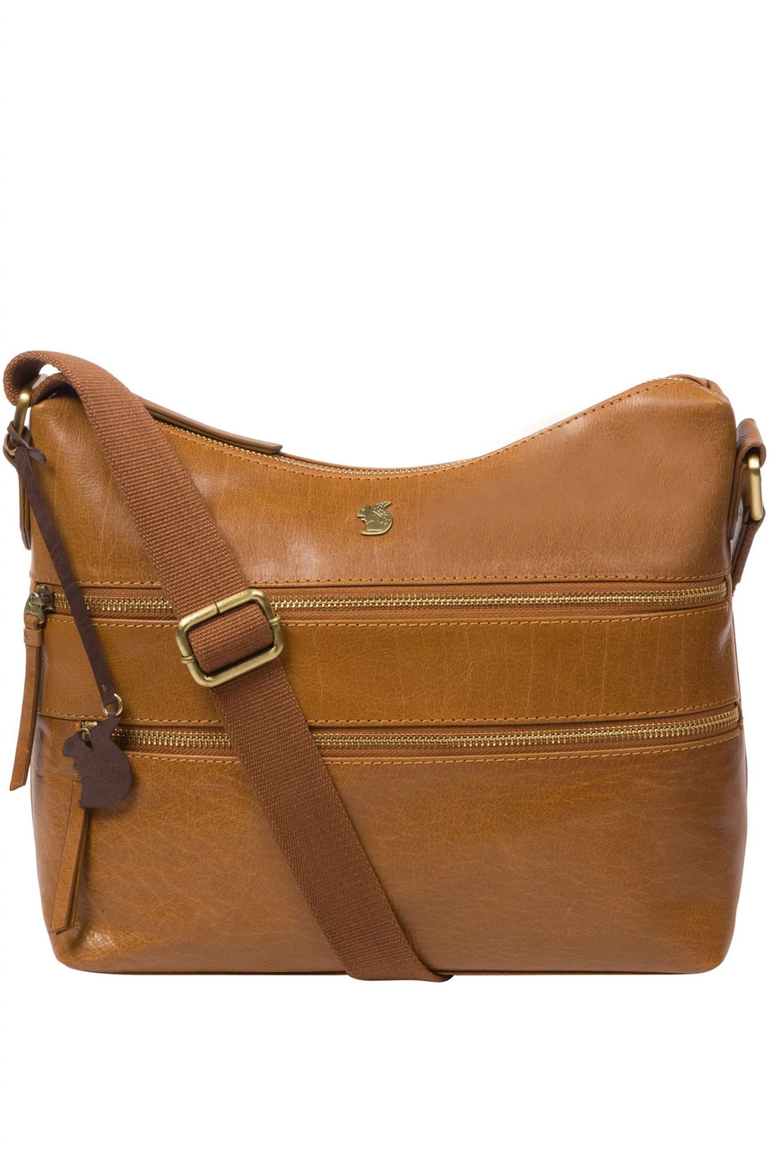 Conkca Georgia Leather Shoulder Bag Dark Tan