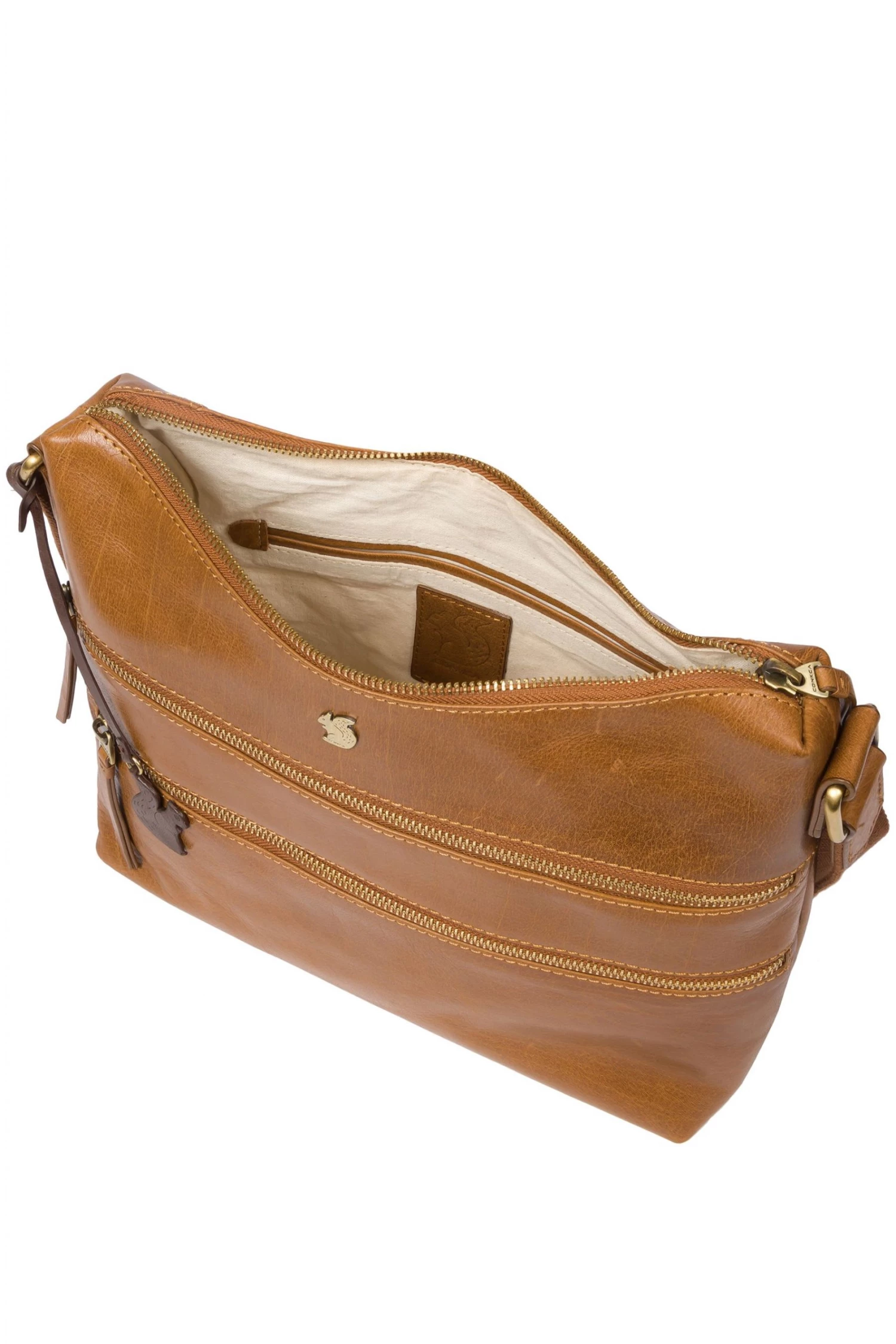 Conkca Georgia Leather Shoulder Bag Dark Tan - Image 5