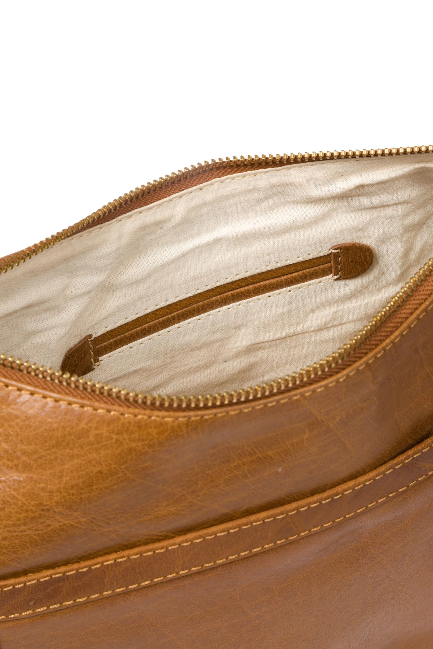 Conkca Georgia Leather Shoulder Bag Dark Tan - Image 6