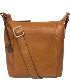 Conkca Yasmin Leather Cross-Body Bag Plum Purple