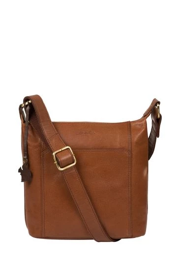 Conkca Yasmin Leather Cross-Body Bag Plum Purple - Image 10