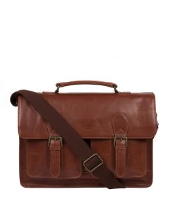 Conkca Pinter Leather Work Bag Black