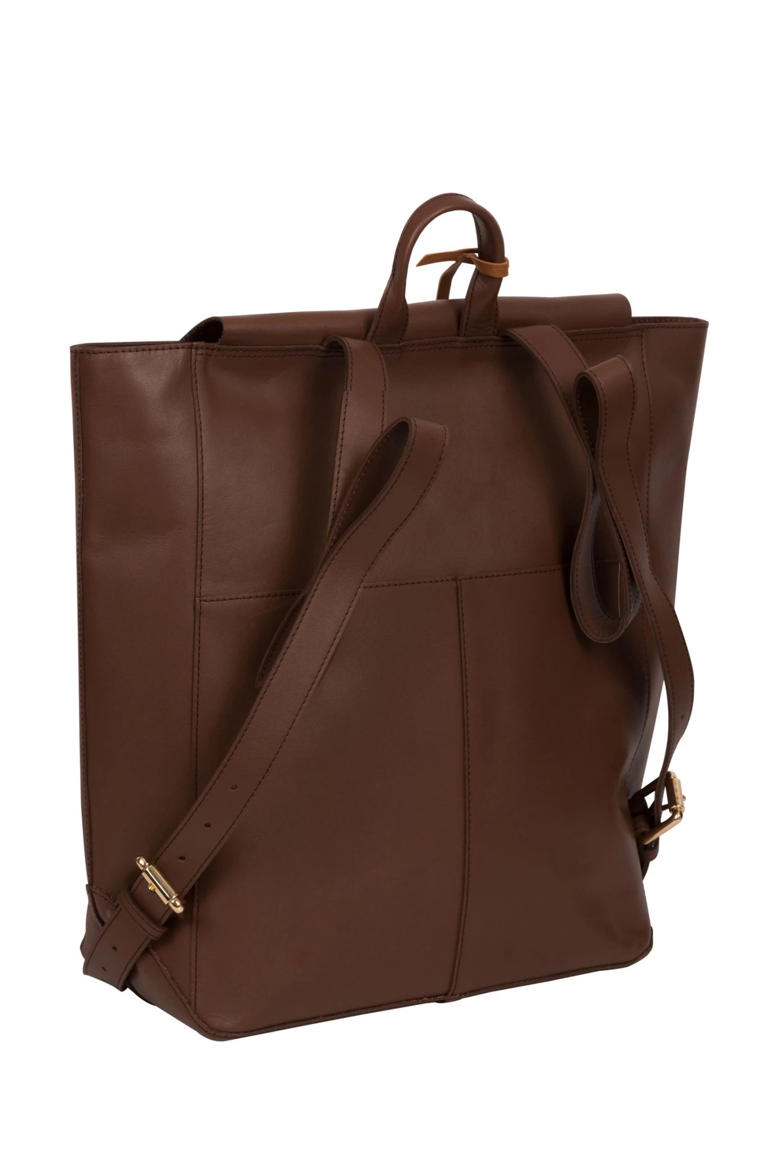 Conkca Butler Vegetable-Tanned Leather Backpack Ombre Chestnut - Image 2