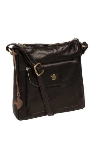 Conkca Shona Leather Cross Body Bag Plum - Image 8