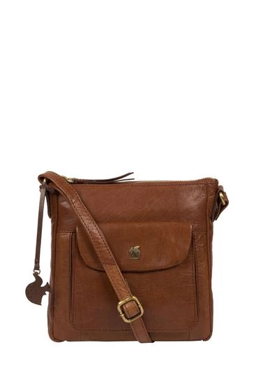 Conkca Shona Leather Cross Body Bag Plum - Image 10