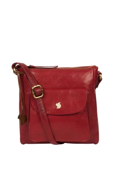 Conkca Shona Leather Cross Body Bag Plum - Image 11