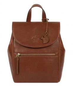 Conkca Simone Leather Backpack Conker Brown