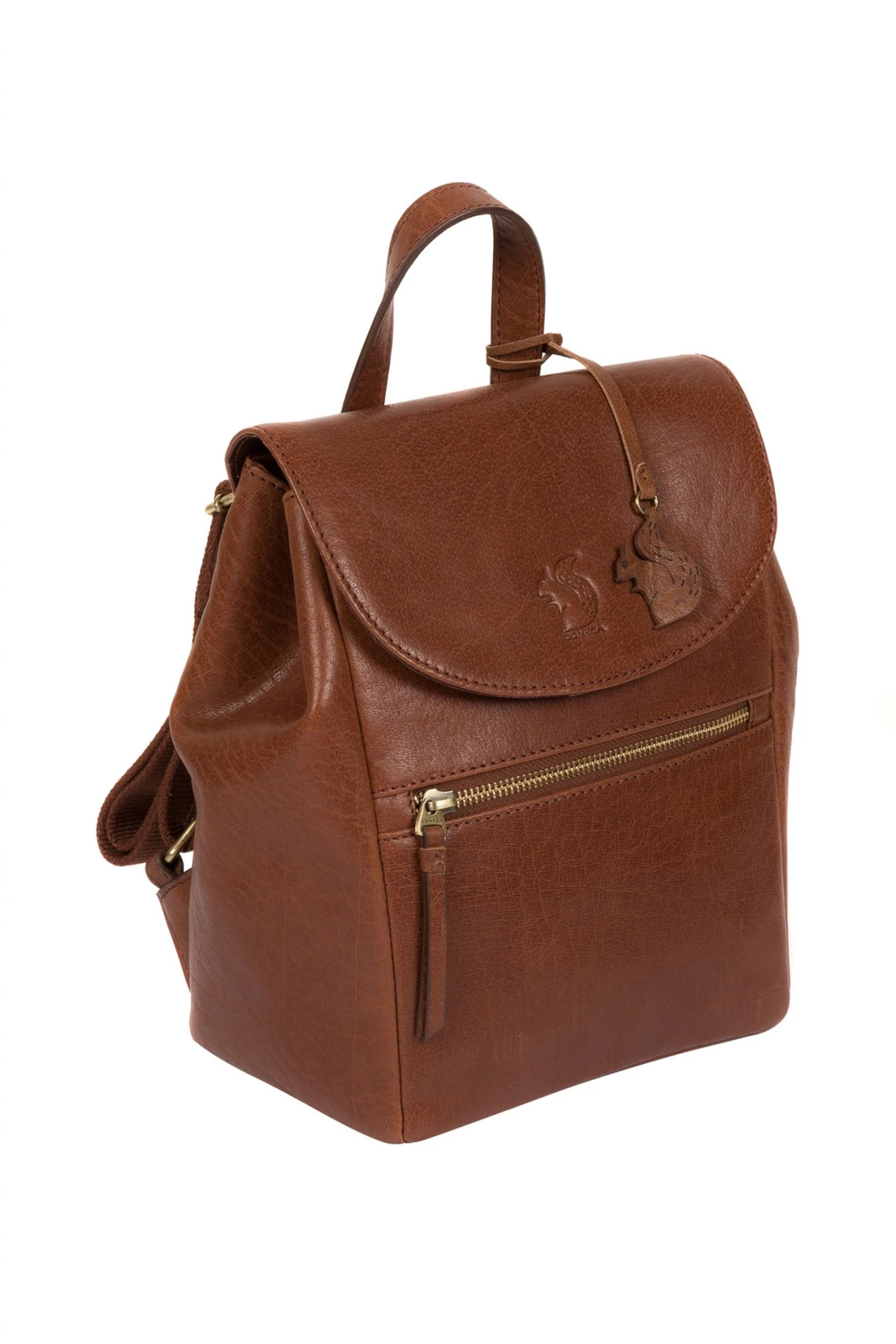 Conkca Simone Leather Backpack Conker Brown - Image 3