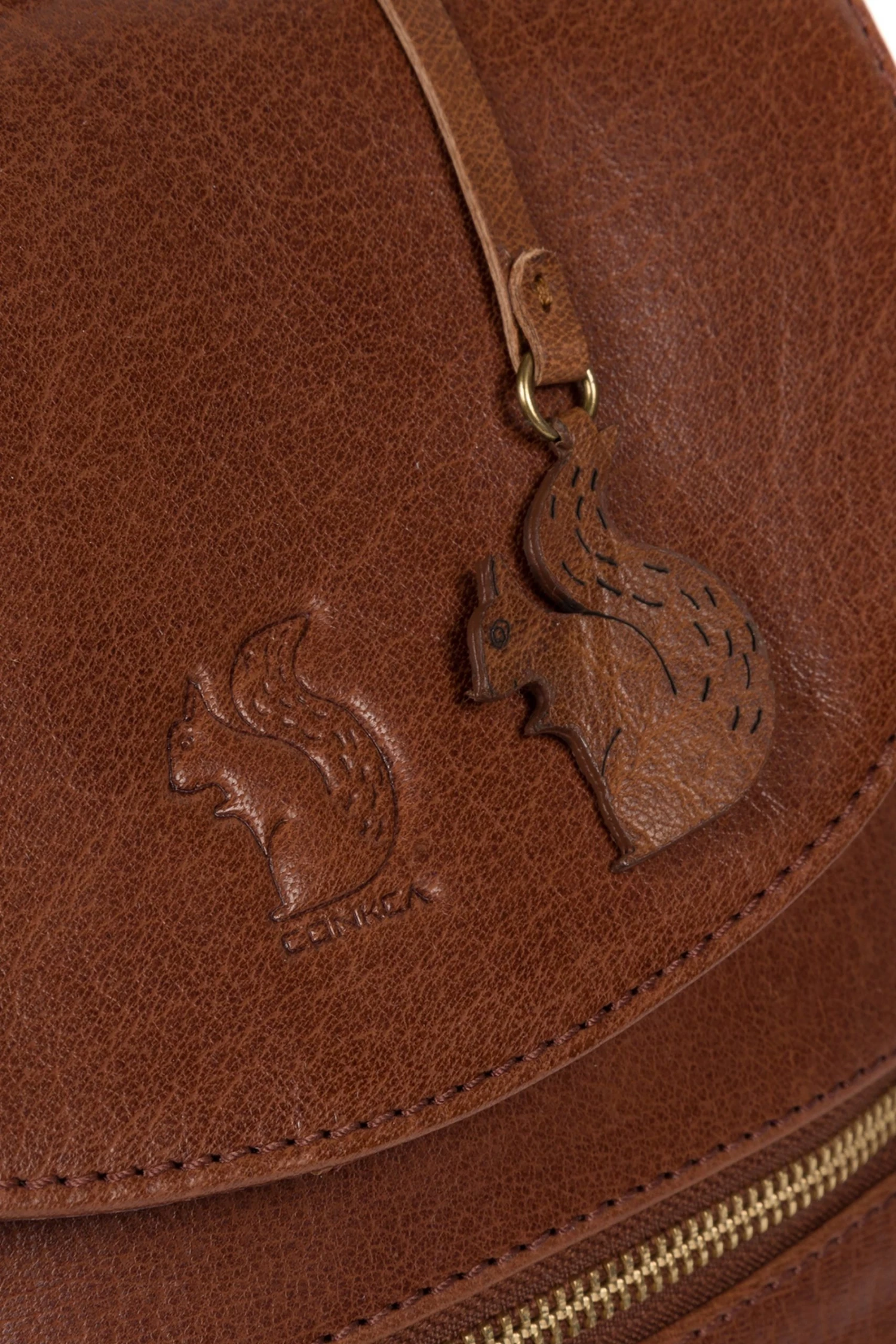 Conkca Simone Leather Backpack Conker Brown - Image 4