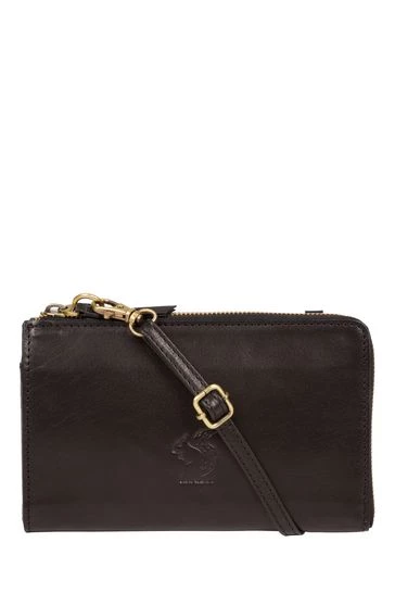 Conkca London Senga Leather Cross-Body Clutch Bag Dark Tan - Image 7