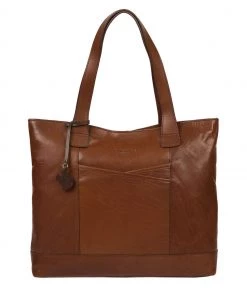 Conkca Patience Leather Tote Bag Purple