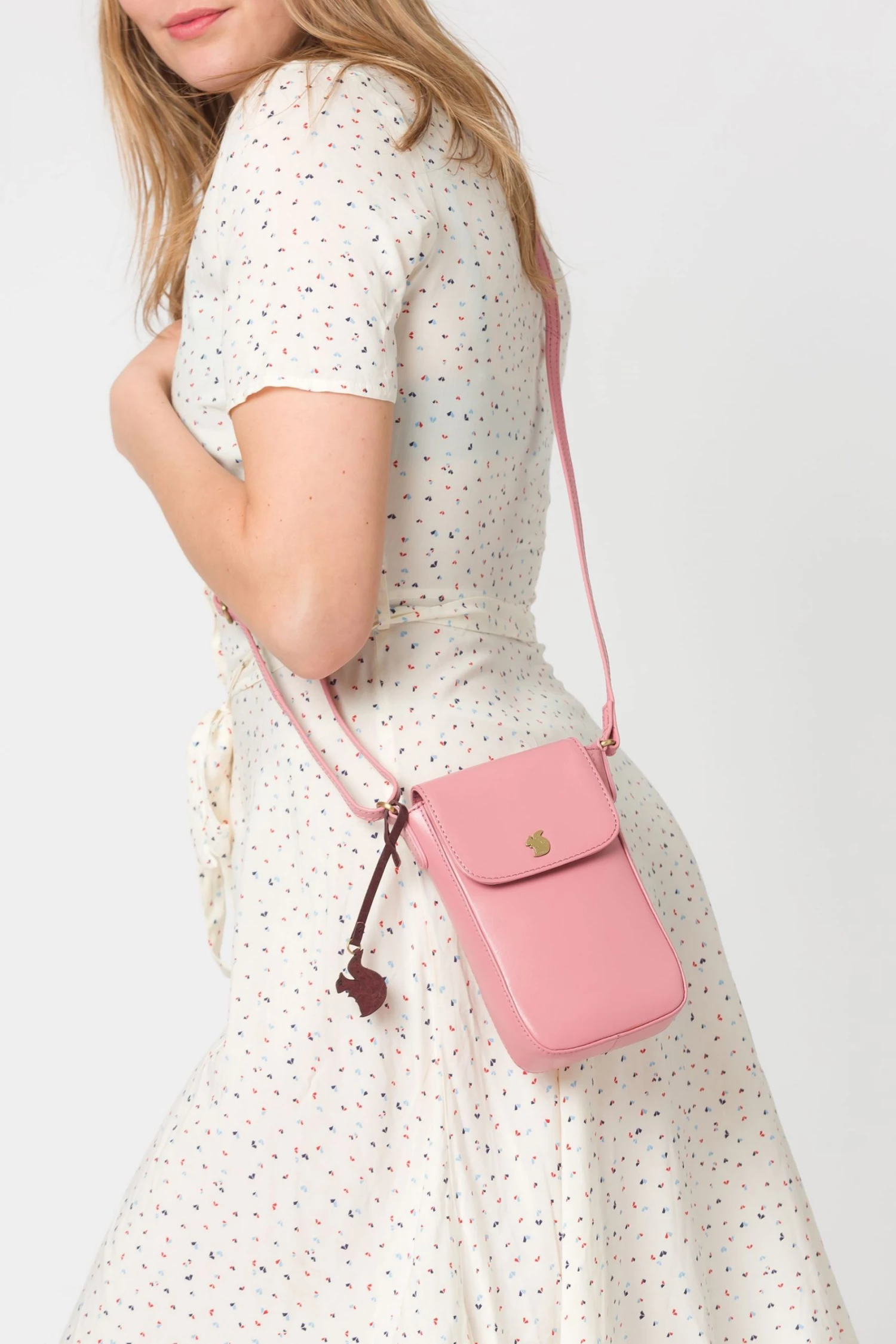 Conkca London Buzz Leather Small Cross-Body Bag Purple - Image 5