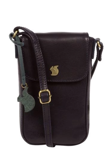 Conkca London Buzz Leather Small Cross-Body Bag Purple - Image 8