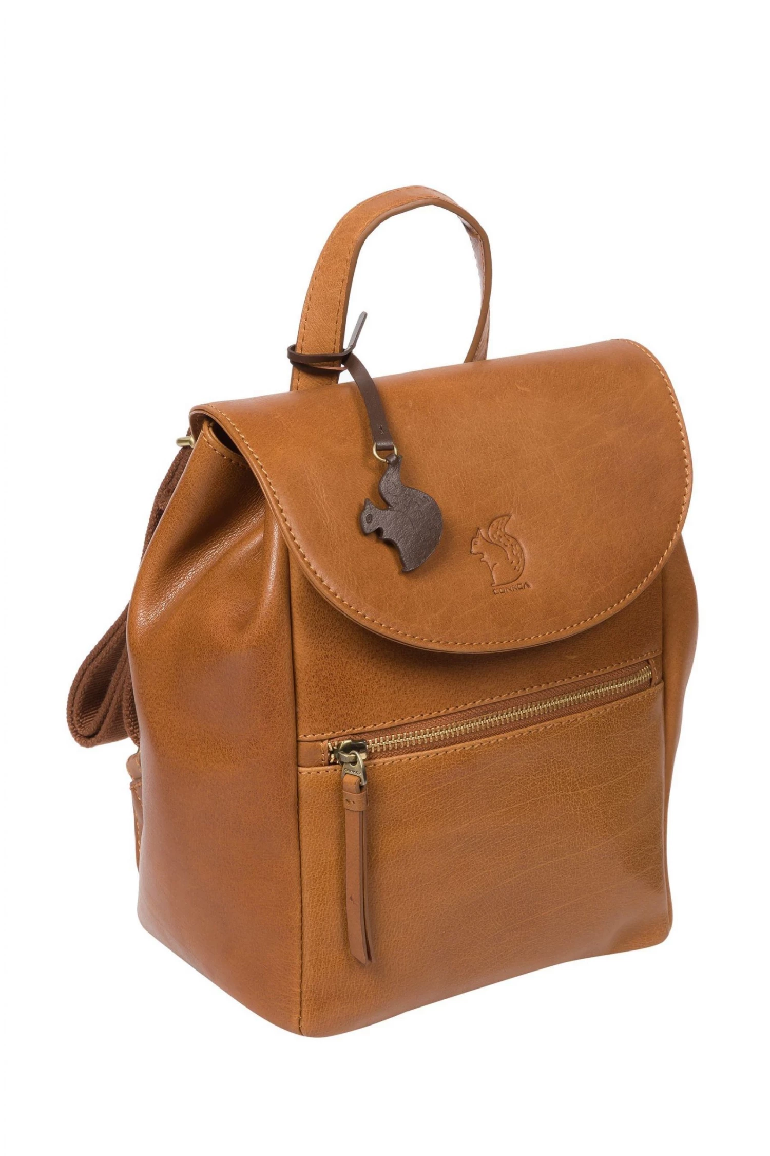 Conkca Simone Dark Tan Leather Backpack - Image 3