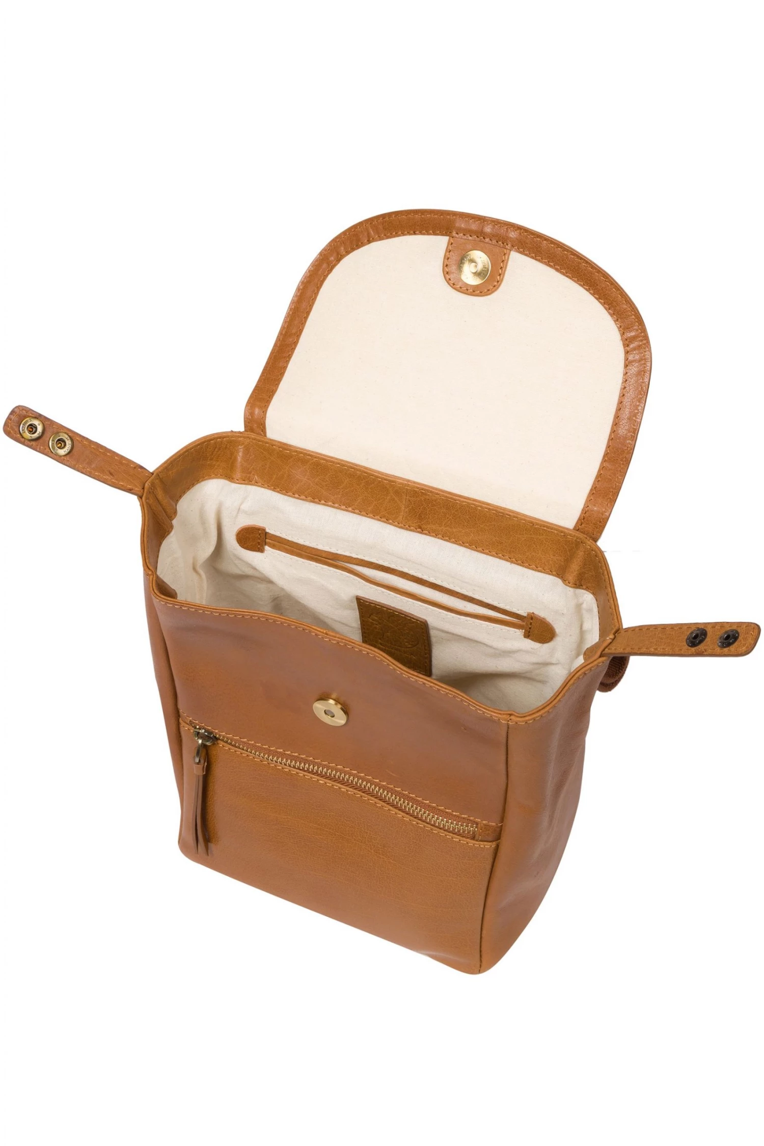 Conkca Simone Dark Tan Leather Backpack - Image 4