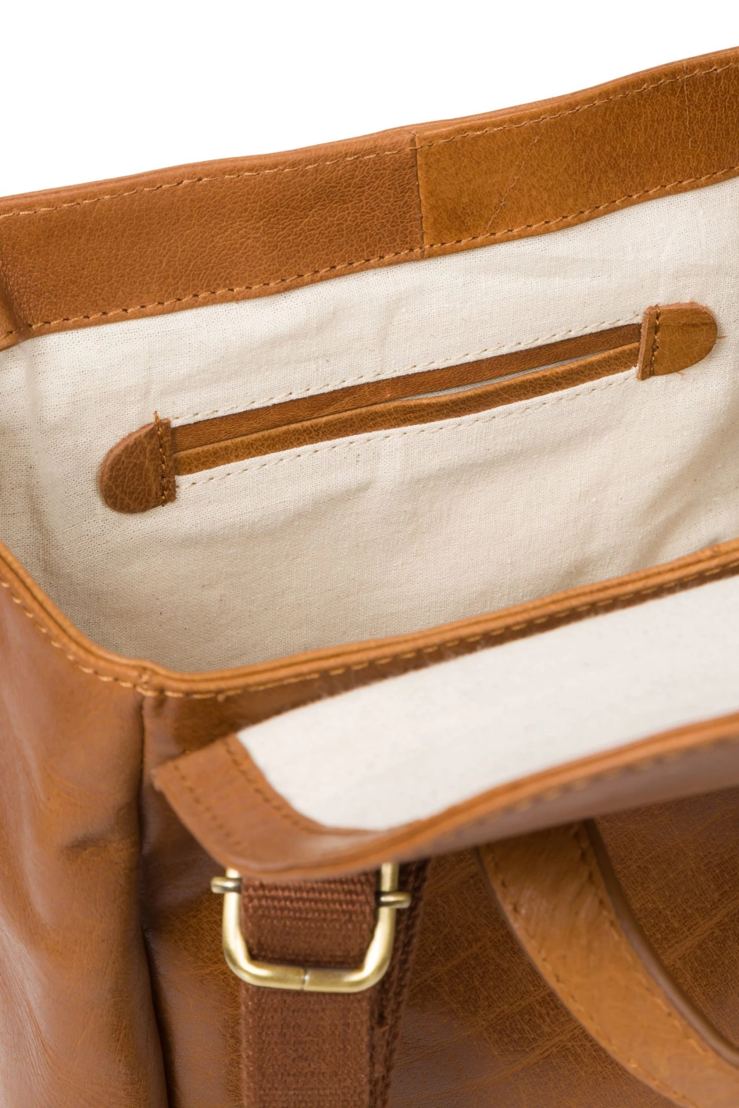 Conkca Simone Dark Tan Leather Backpack - Image 5