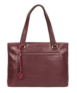 Conkca Alice Leather Handbag Plum