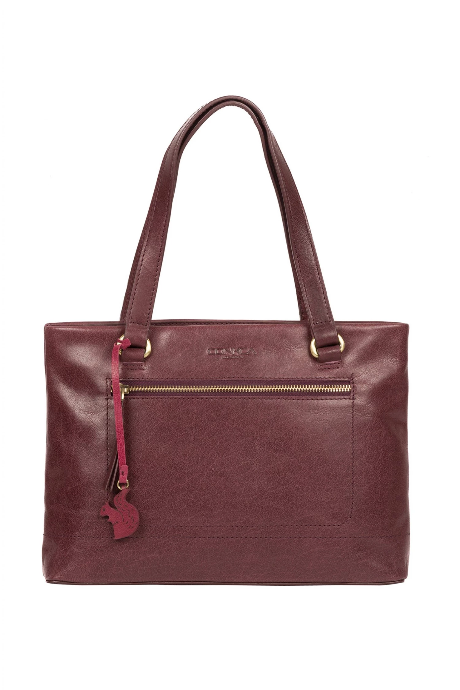 Conkca Alice Leather Handbag Plum