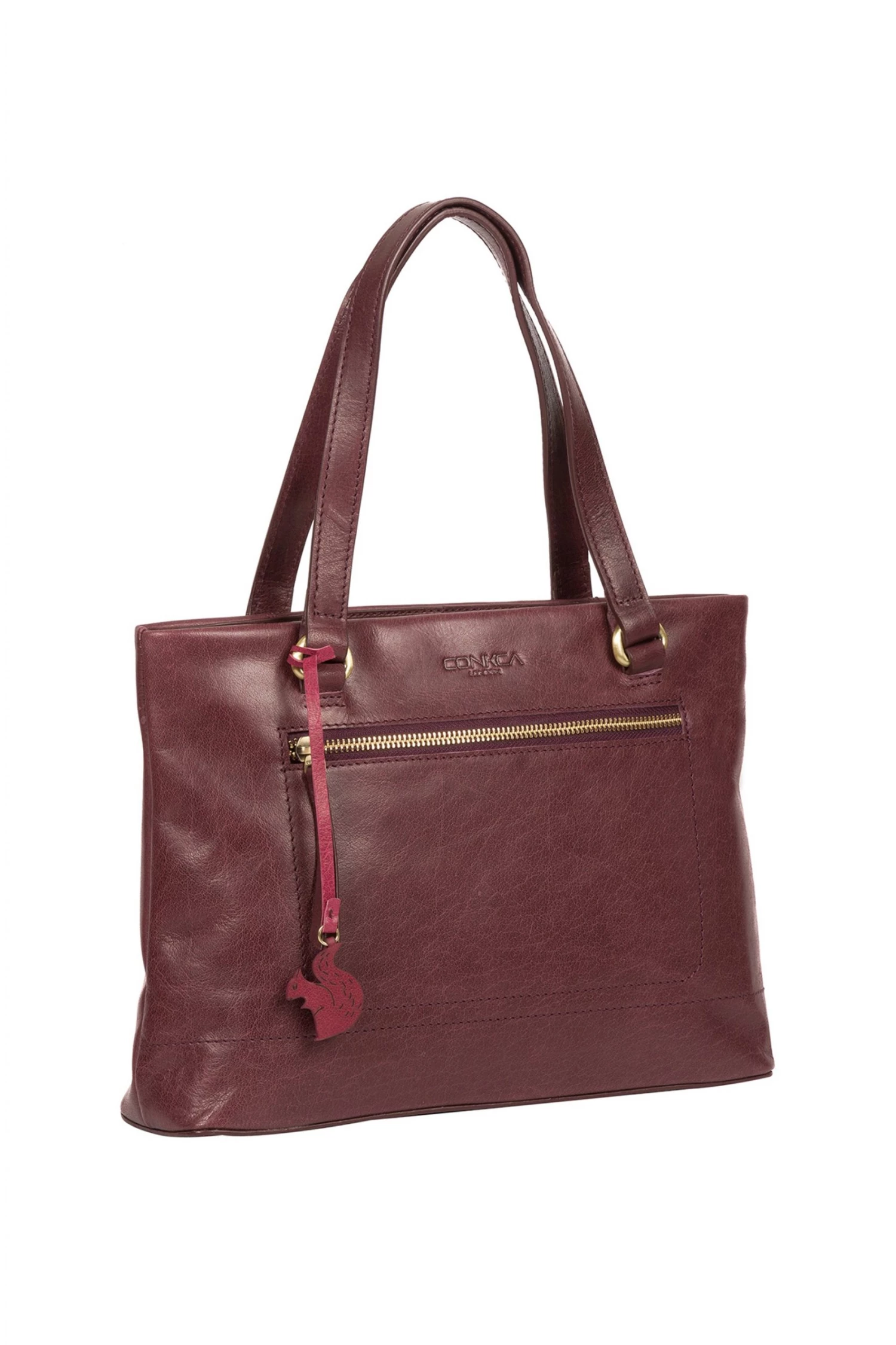 Conkca Alice Leather Handbag Plum - Image 3