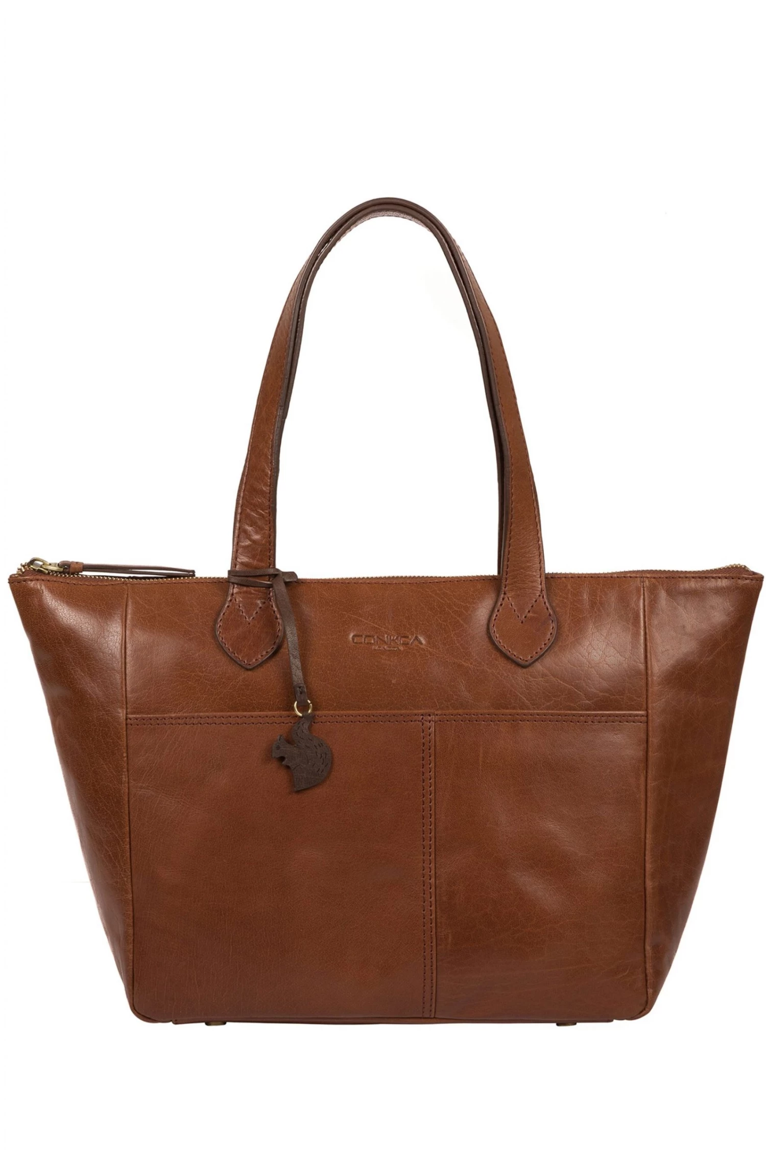 Conkca Harp Leather Tote Bag Black