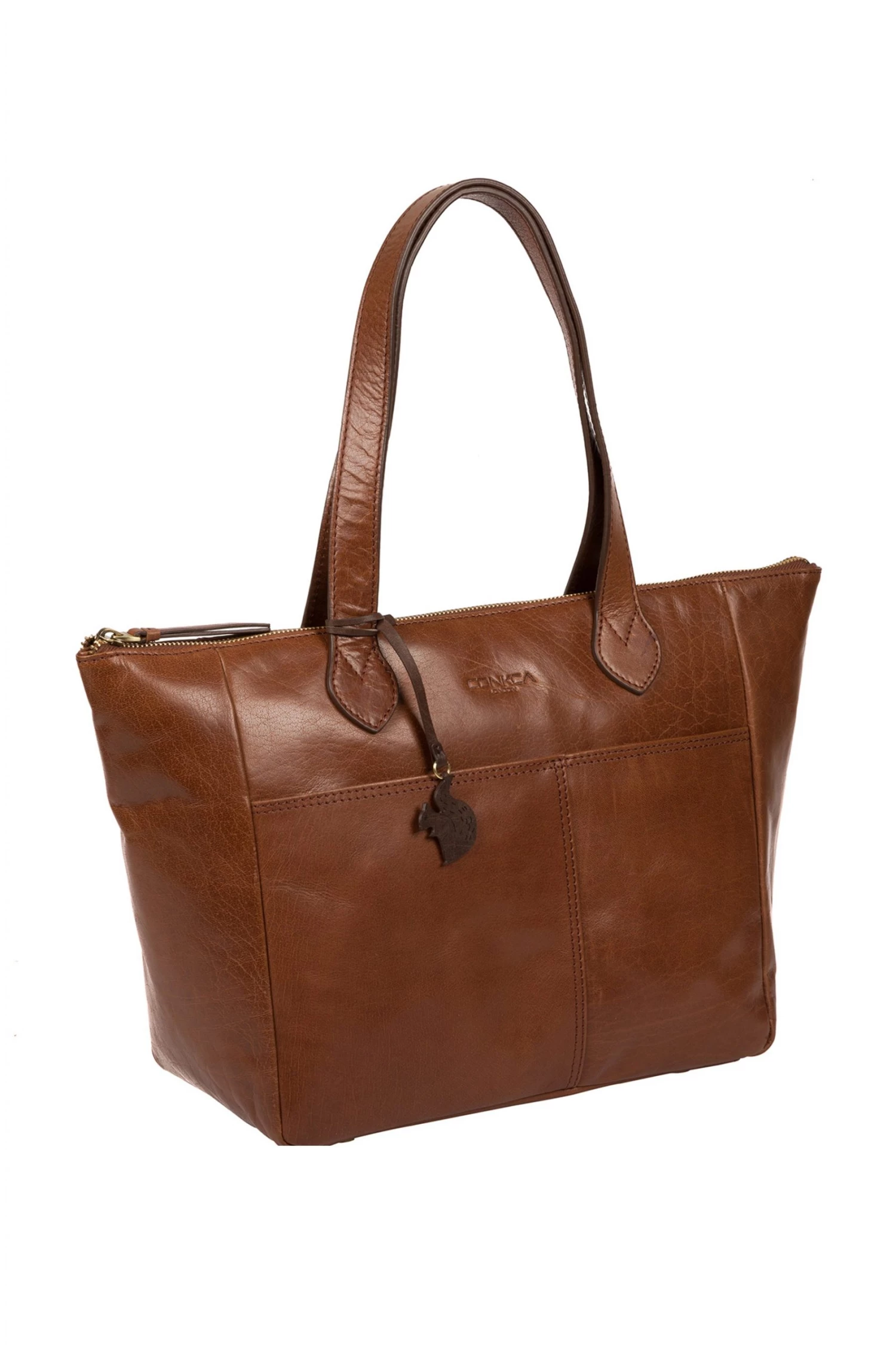 Conkca Harp Leather Tote Bag Black - Image 3