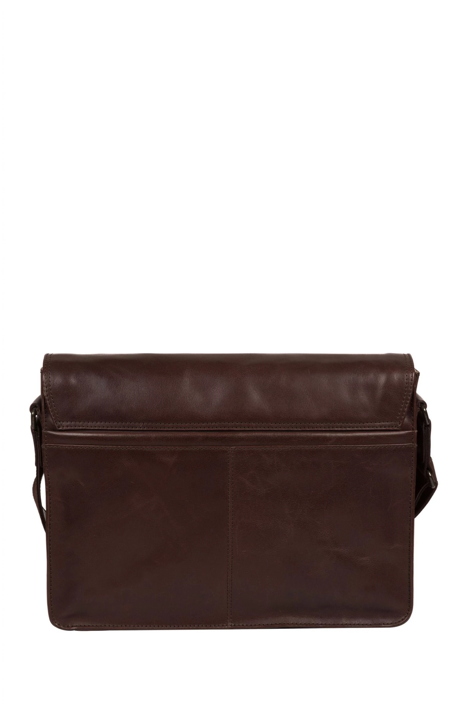 Conkca Zagallo Leather Messenger Bag Dark Brown - Image 3