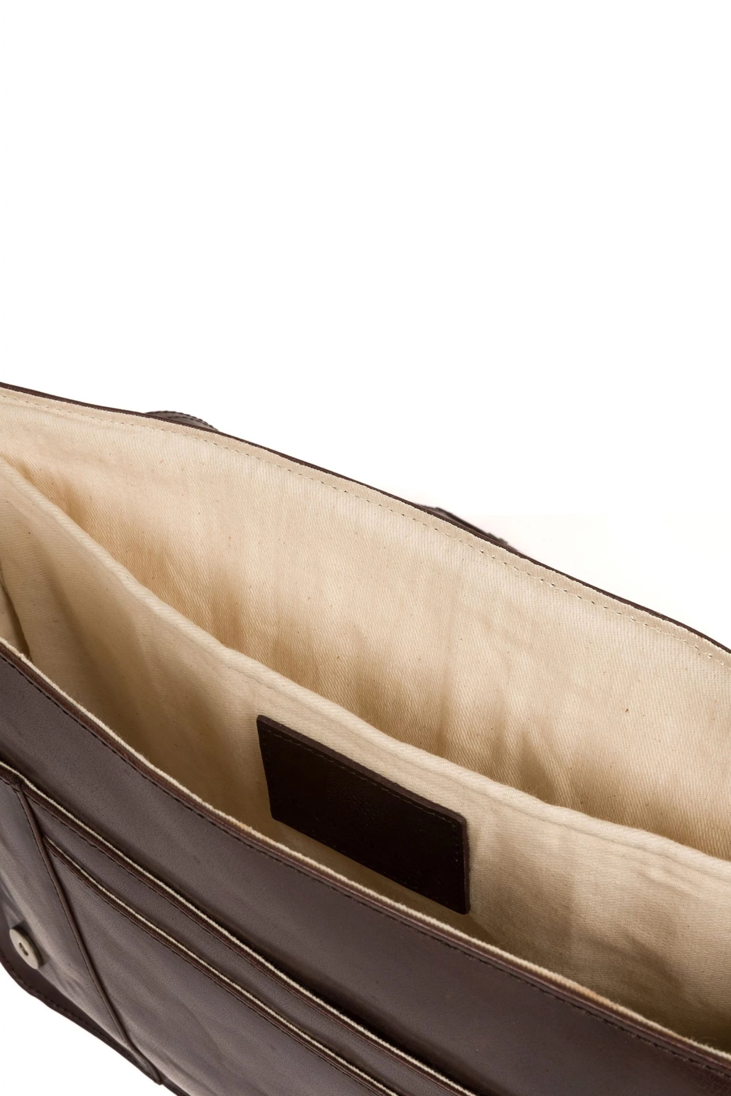 Conkca Zagallo Leather Messenger Bag Dark Brown - Image 4