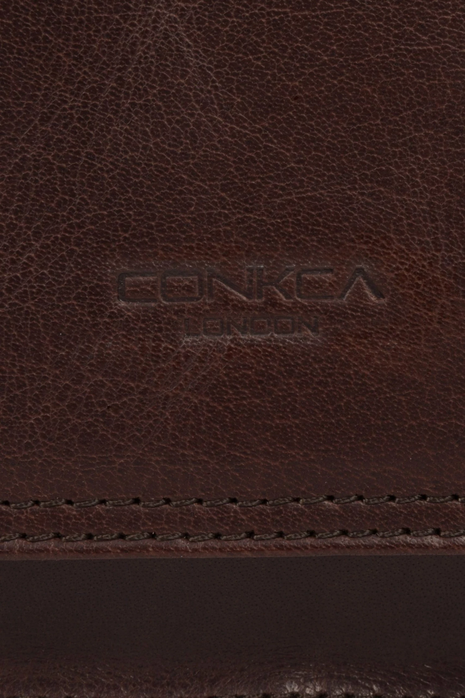 Conkca Zagallo Leather Messenger Bag Dark Brown - Image 6