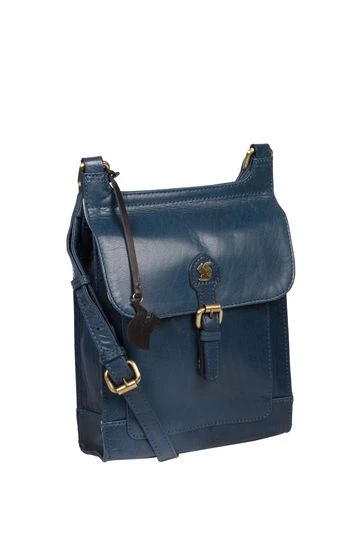 Conkca Sasha Leather Cross-Body Bag Plum - Image 10