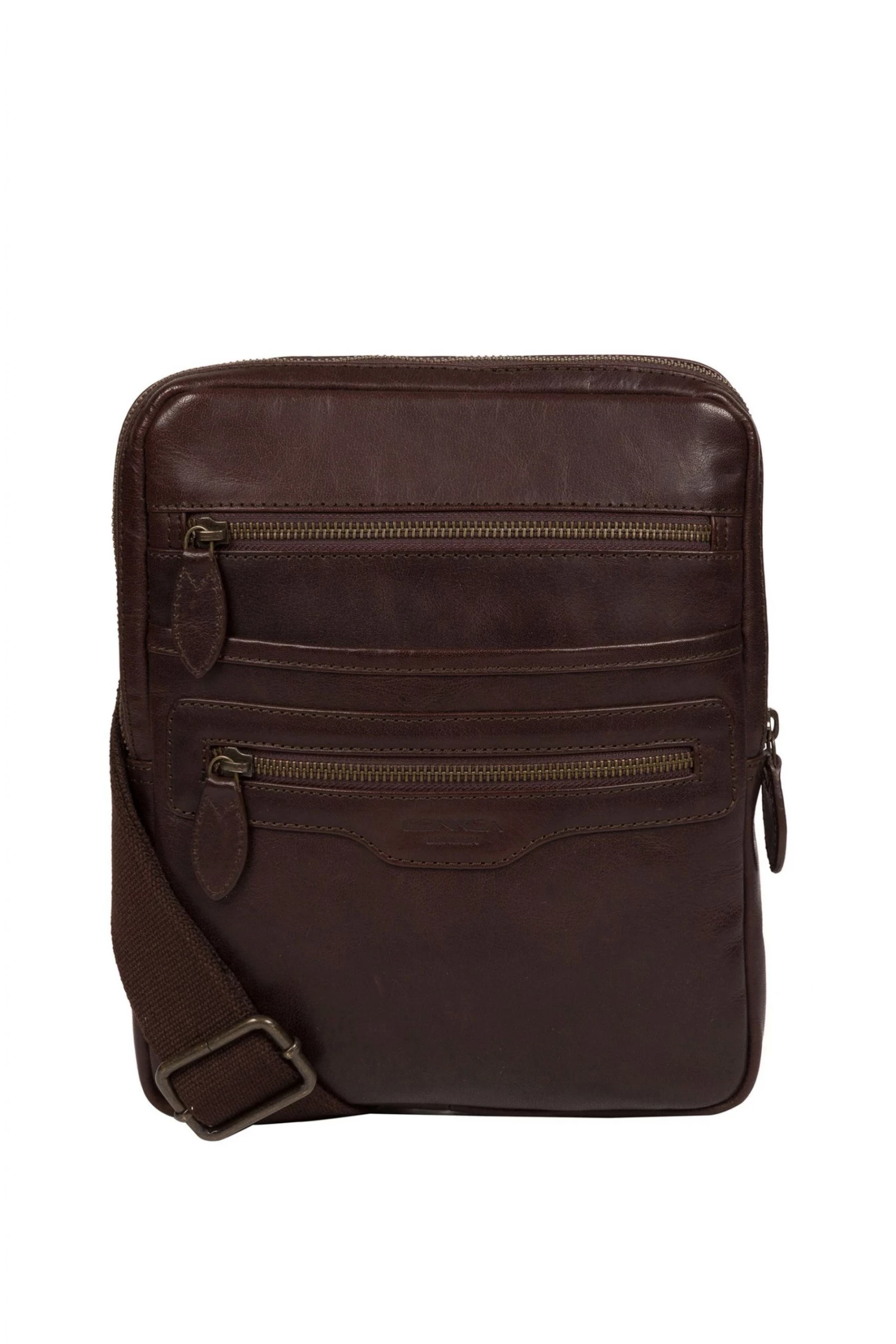 Conkca Jairizinho Leather Cross-Body Bag Dark Brown