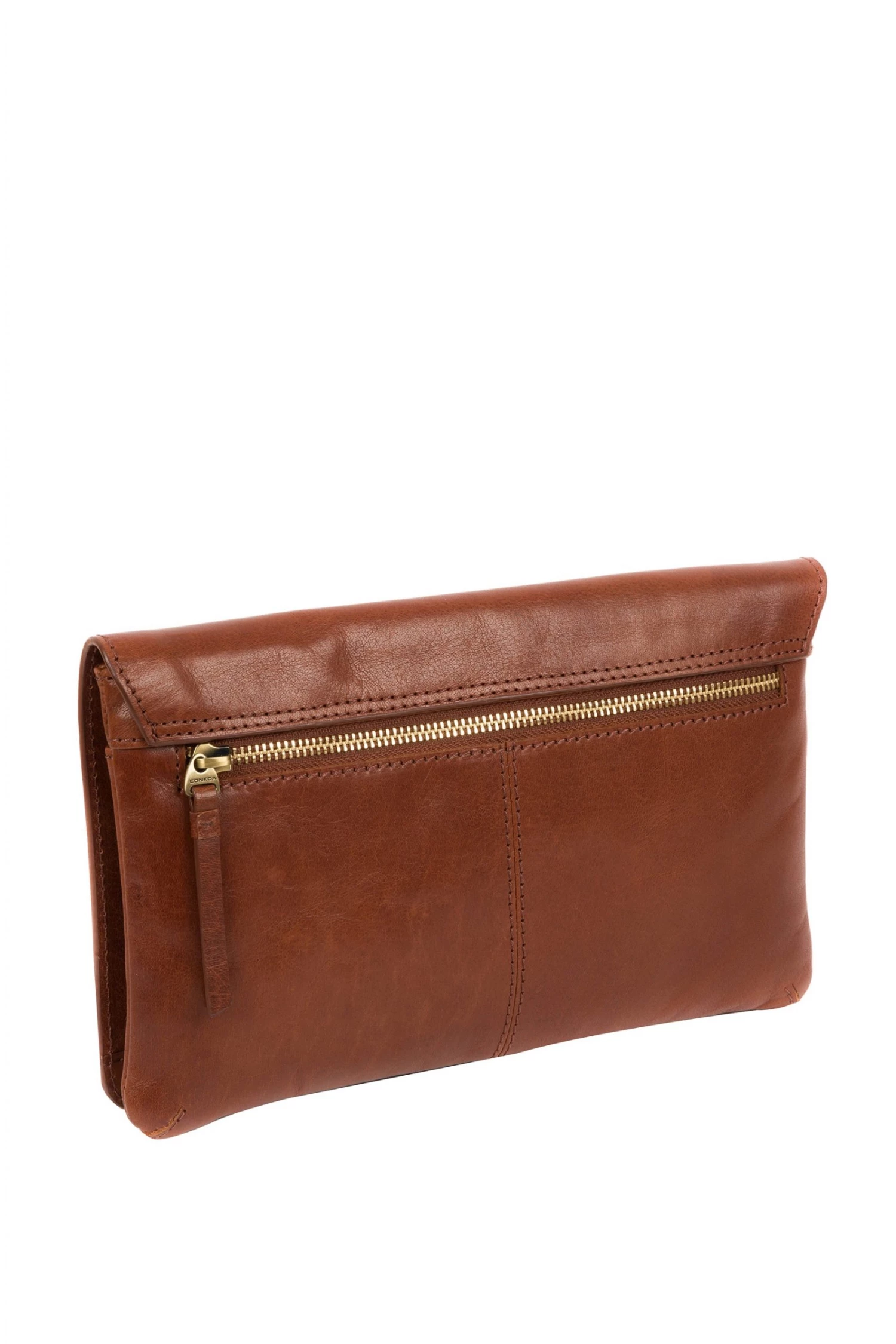 Conkca Cherish Leather Clutch Bag Navy - Image 2