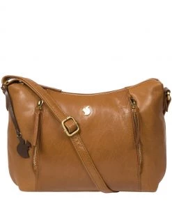Conkca Esta Dark Tan Brown Cross-Body Bag