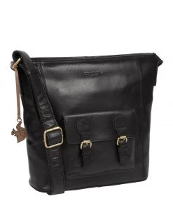 Conkca Robyn Leather Shoulder Bag Conker Brown