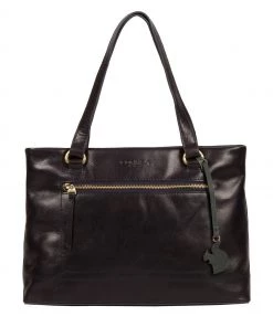 Conkca Navy Blue Alice Leather Handbag