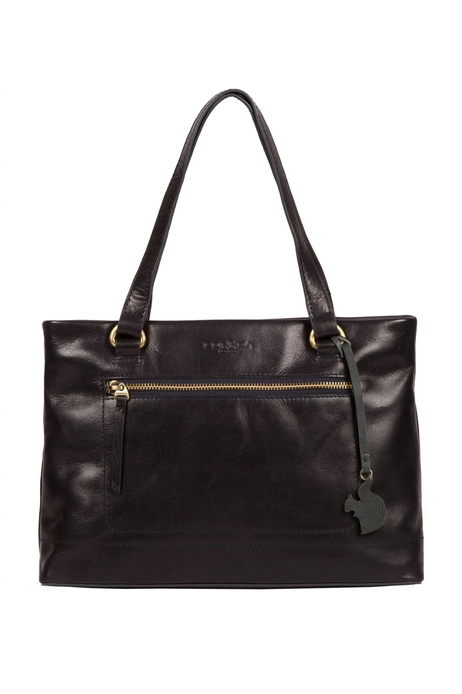 Conkca Navy Blue Alice Leather Handbag