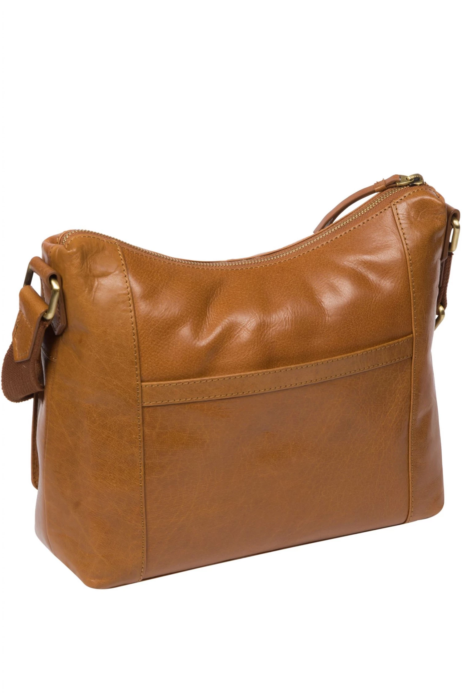 Conkca Nancie Dark Tan Brown Leather Shoulder Bag - Image 2