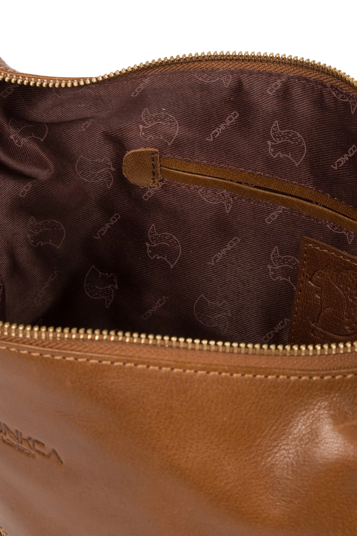 Conkca Kristin Dark Tan Leather Shoulder Bag - Image 3