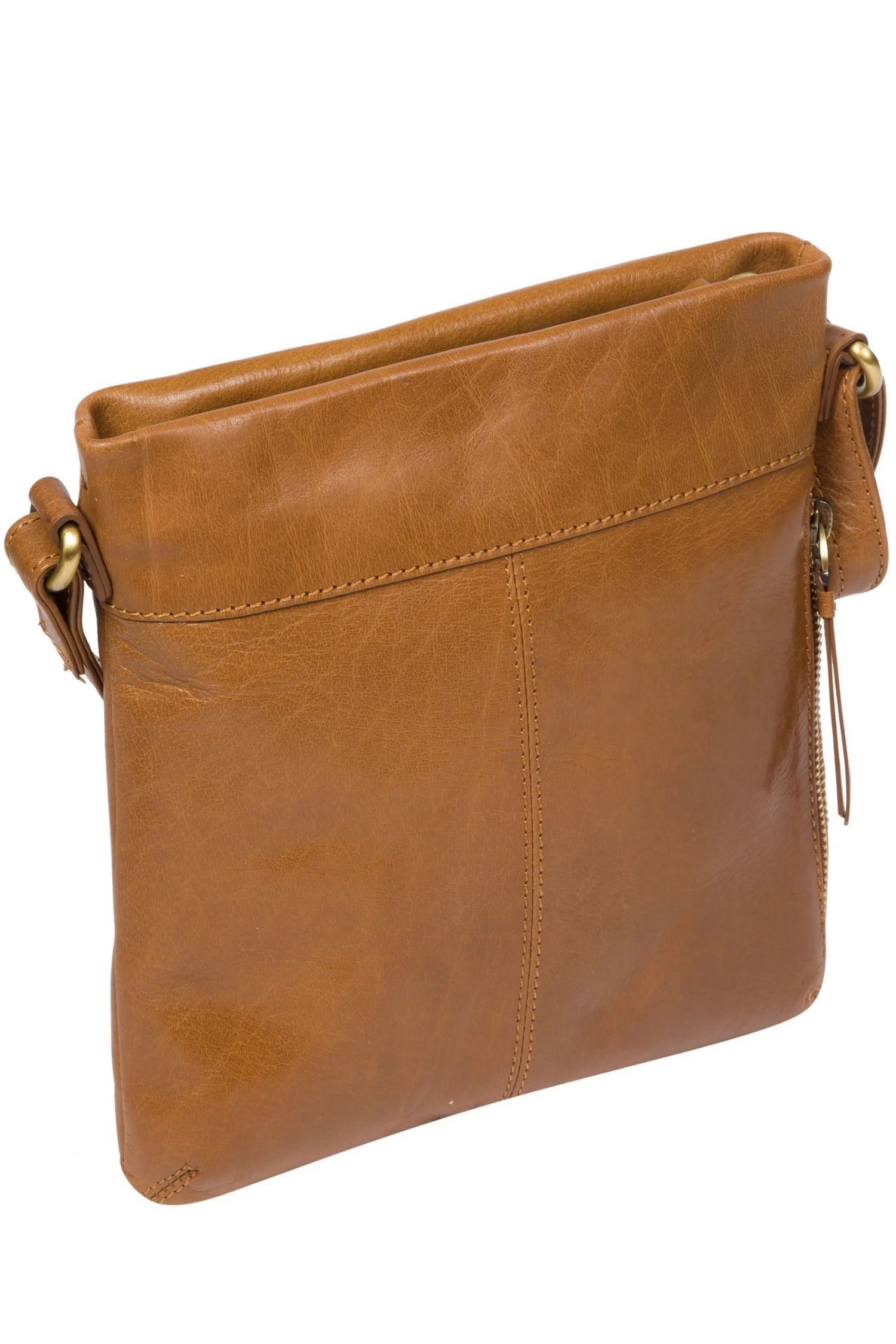 Conkca Yayoi Leather Cross-Body Bag Dark Tan - Image 2