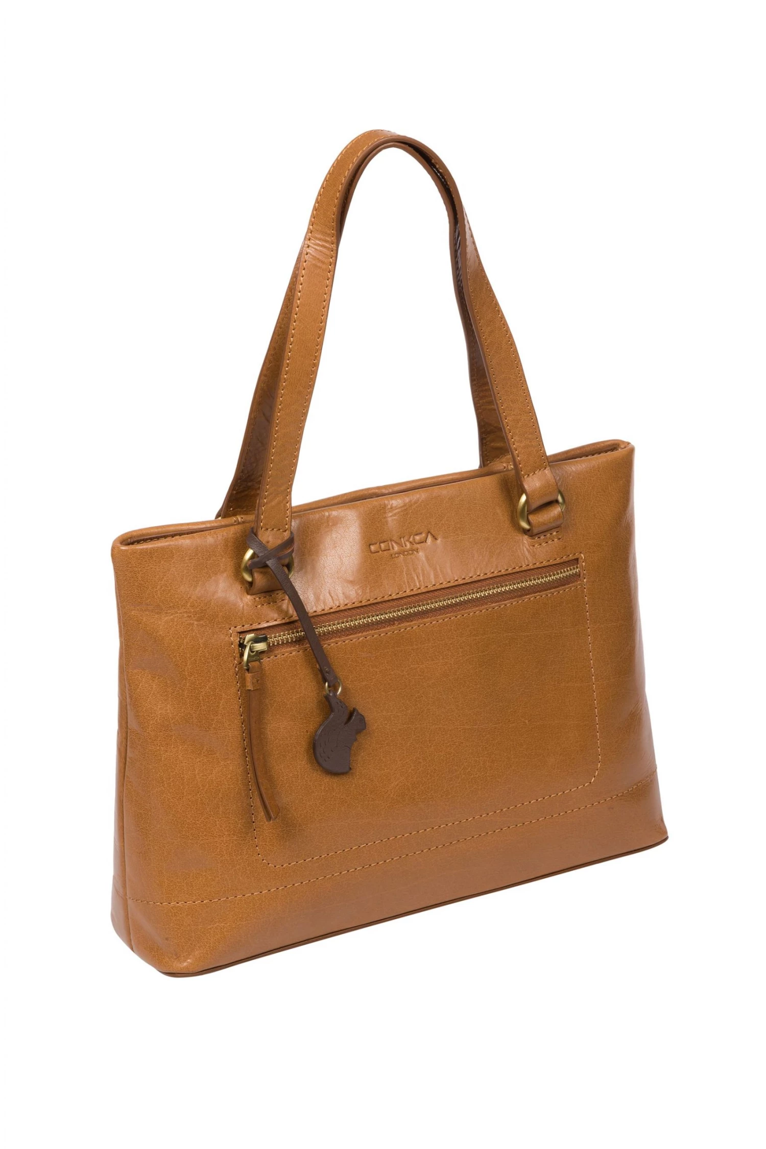 Conkca Dark Tan Alice Leather Handbag - Image 2